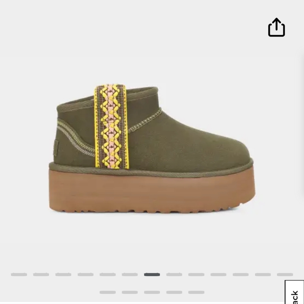 Ugg classic ultra mini braid platform